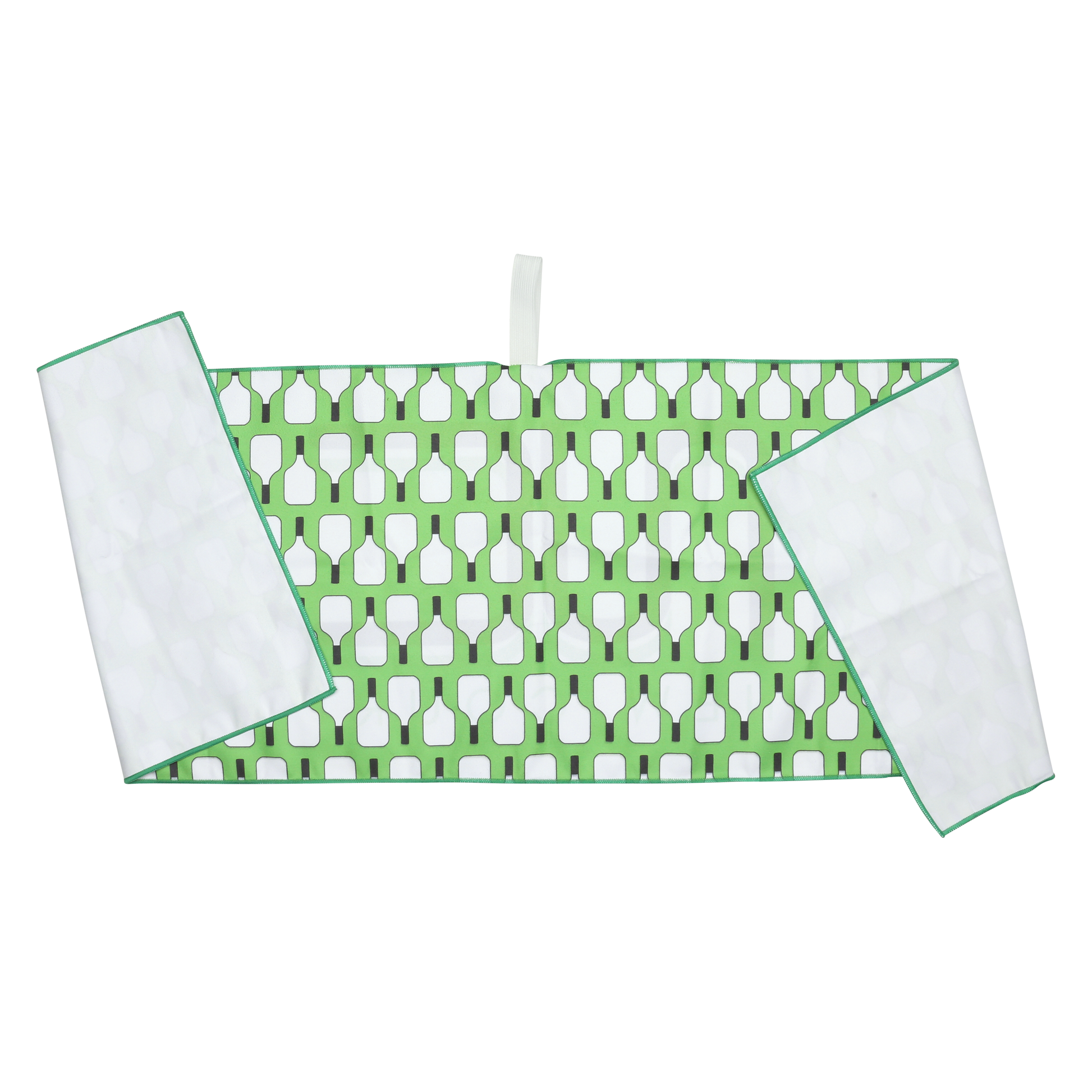 Signature Pickleball Paddle Pattern Towel in Green