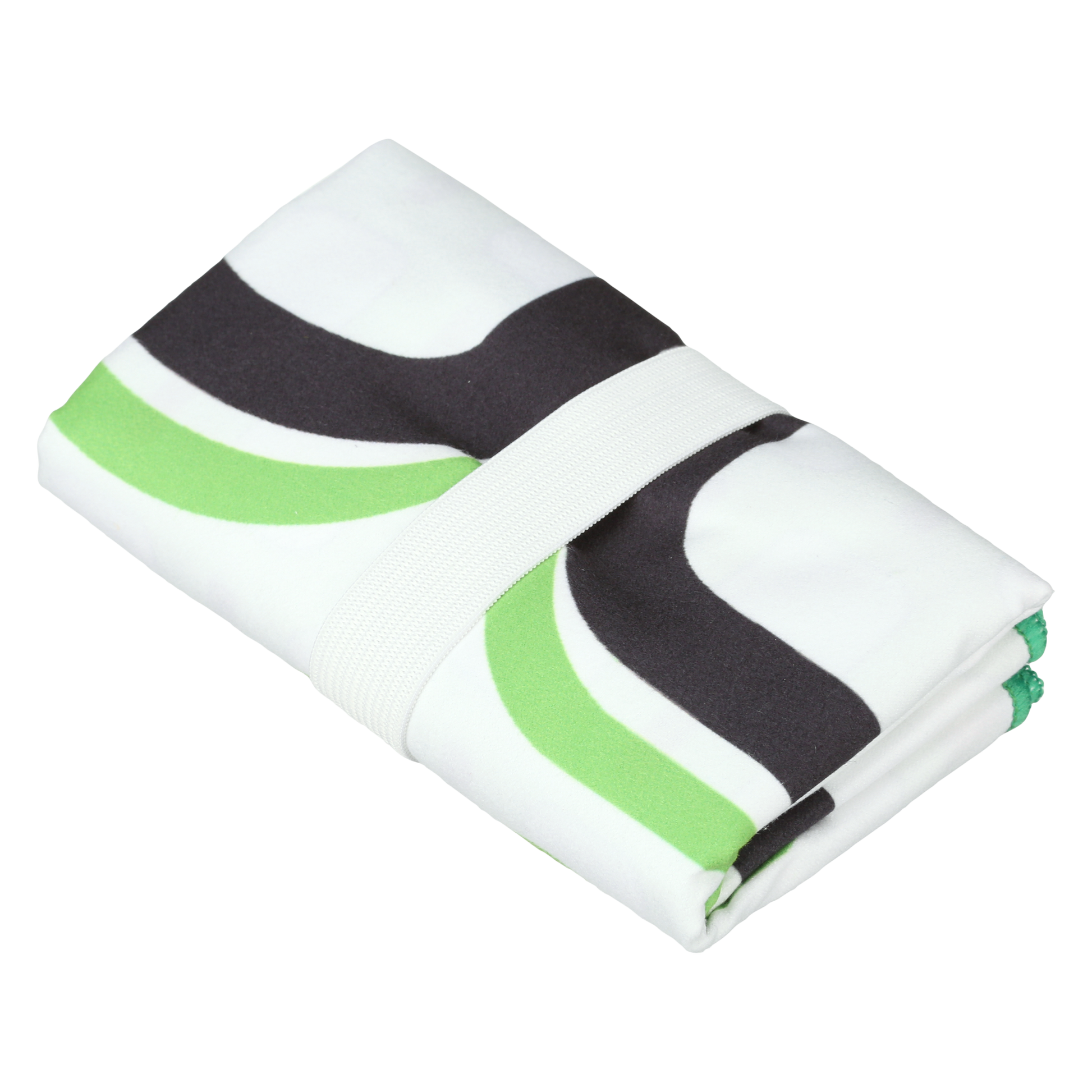 Signature Pickleball Paddle Pattern Towel in Green folded