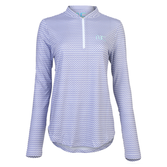 Women's Long Sleeve Signature Pickleball Paddle Pattern in Lavender