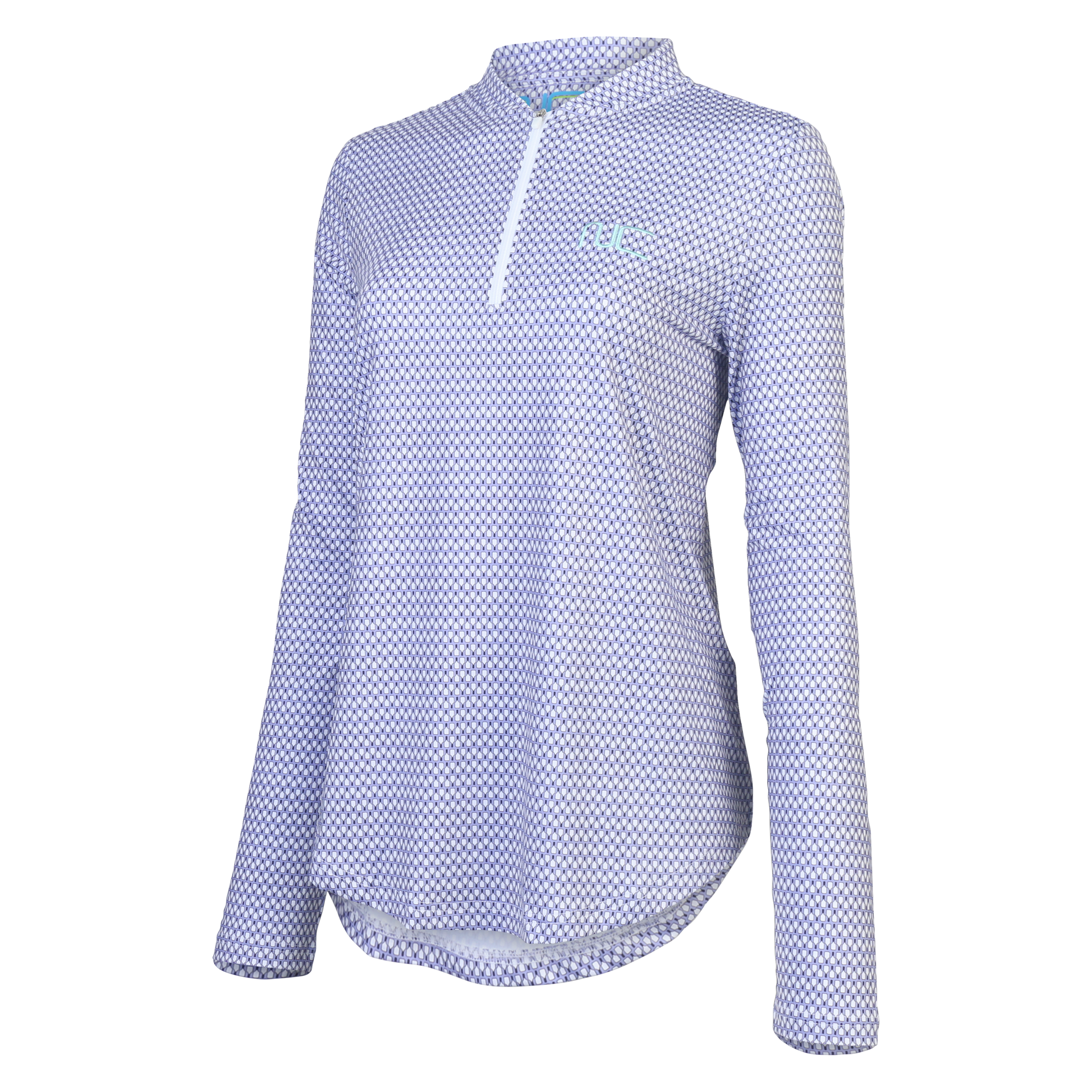 Women's Long Sleeve Signature Pickleball Paddle Pattern in Lavender side