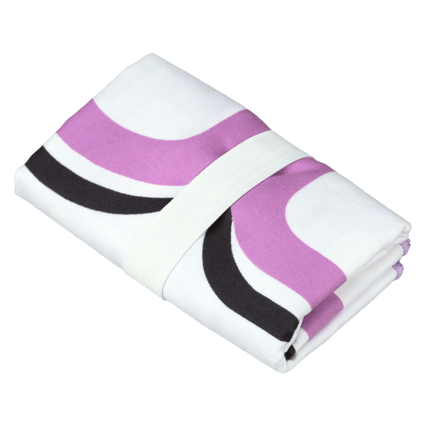 Signature Pickleball Paddle Pattern Towel in Lavender folded