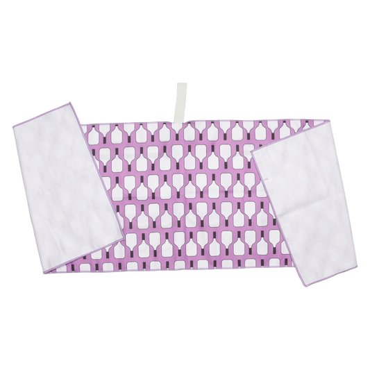 Signature Pickleball Paddle Pattern Towel in Lavender