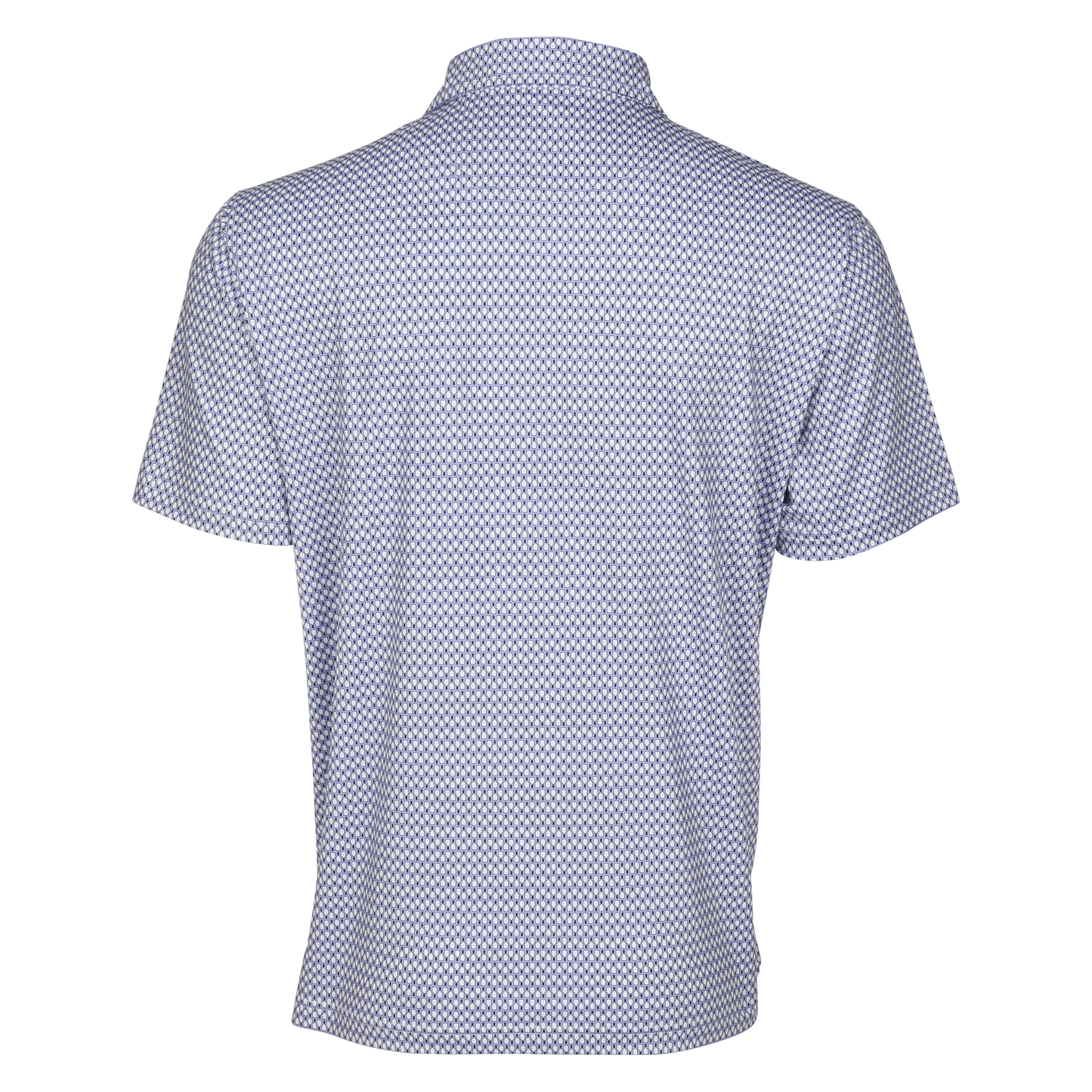 Men's Signature Pickleball Paddle Pattern Polo in Lavender back