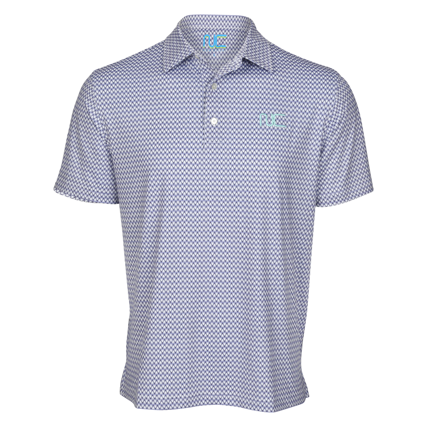 Men's Signature Pickleball Paddle Pattern Polo in Lavender