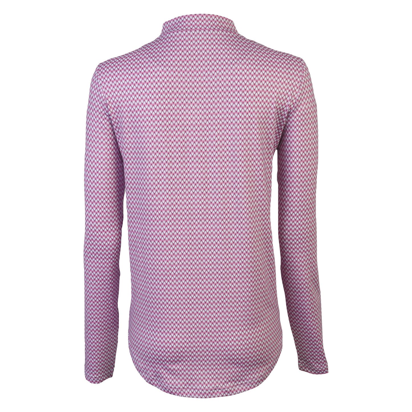 Women's Signature Pickleball Pattern Long Sleeve Top in Pink Back