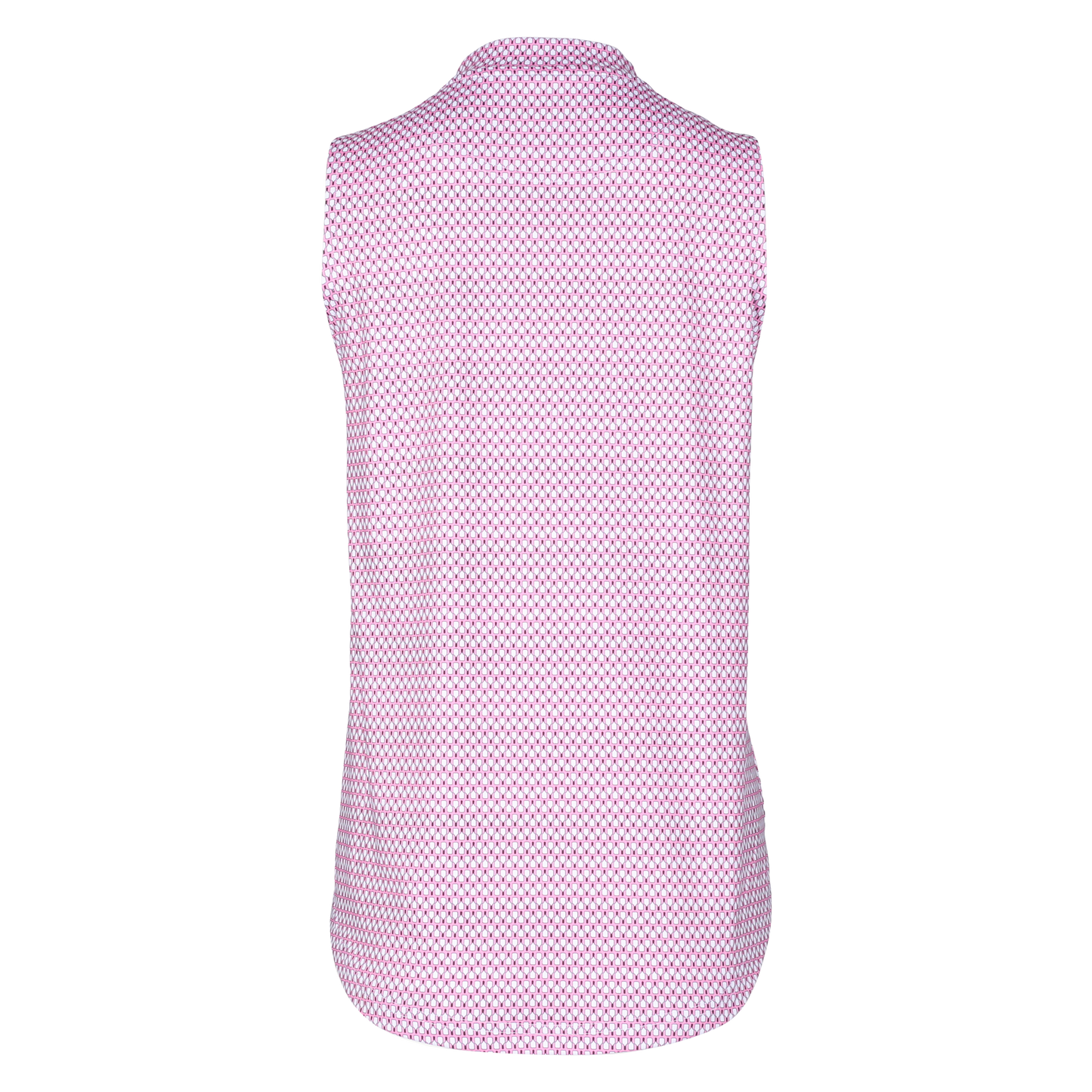 Women's Signature Pickleball Paddle Pattern Sleeveless Top in Pink back