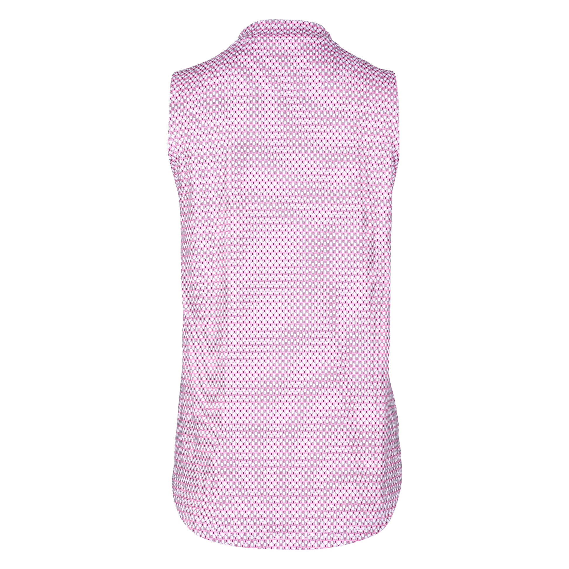 Women's Signature Pickleball Paddle Pattern Sleeveless Top in Pink back