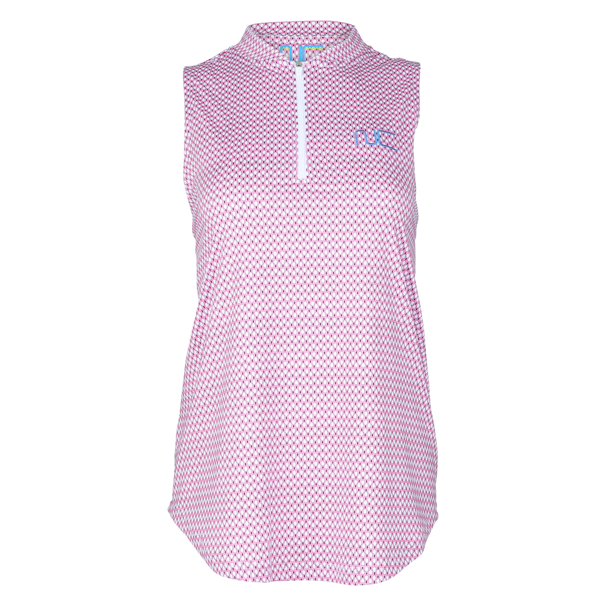 Women's Signature Pickleball Paddle Pattern Sleeveless Top in Pink