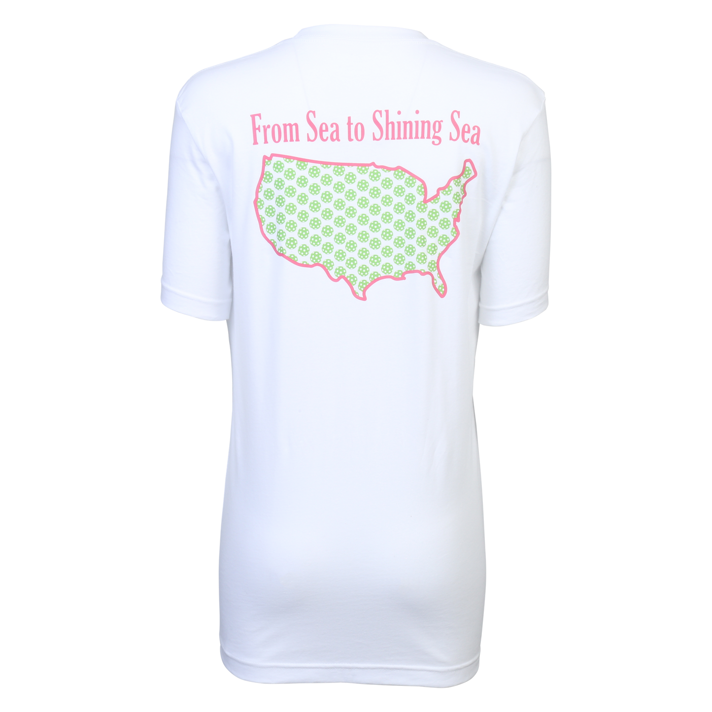 Pickleball From Sea to Shining Sea Long T-Shirt Back